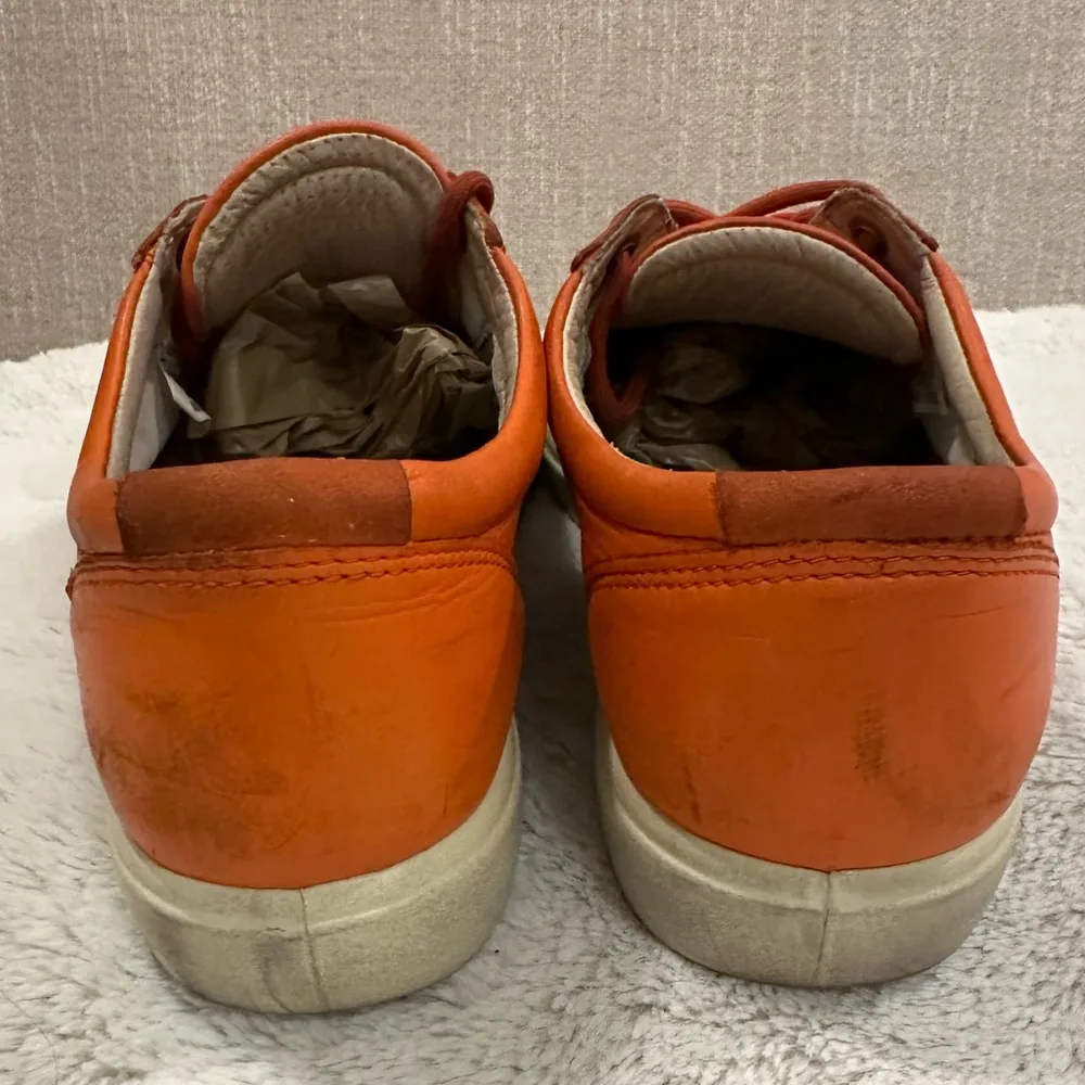 Orange Ecco Soft 7 Leather Shoes Size 9 - Image 6