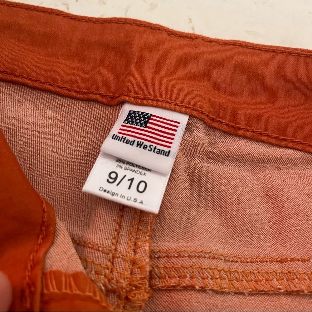 U JEANS Orange Flare Jeans 5 Pocket High Rise Womens Size 9/10 Deadstock NOS - Image 8