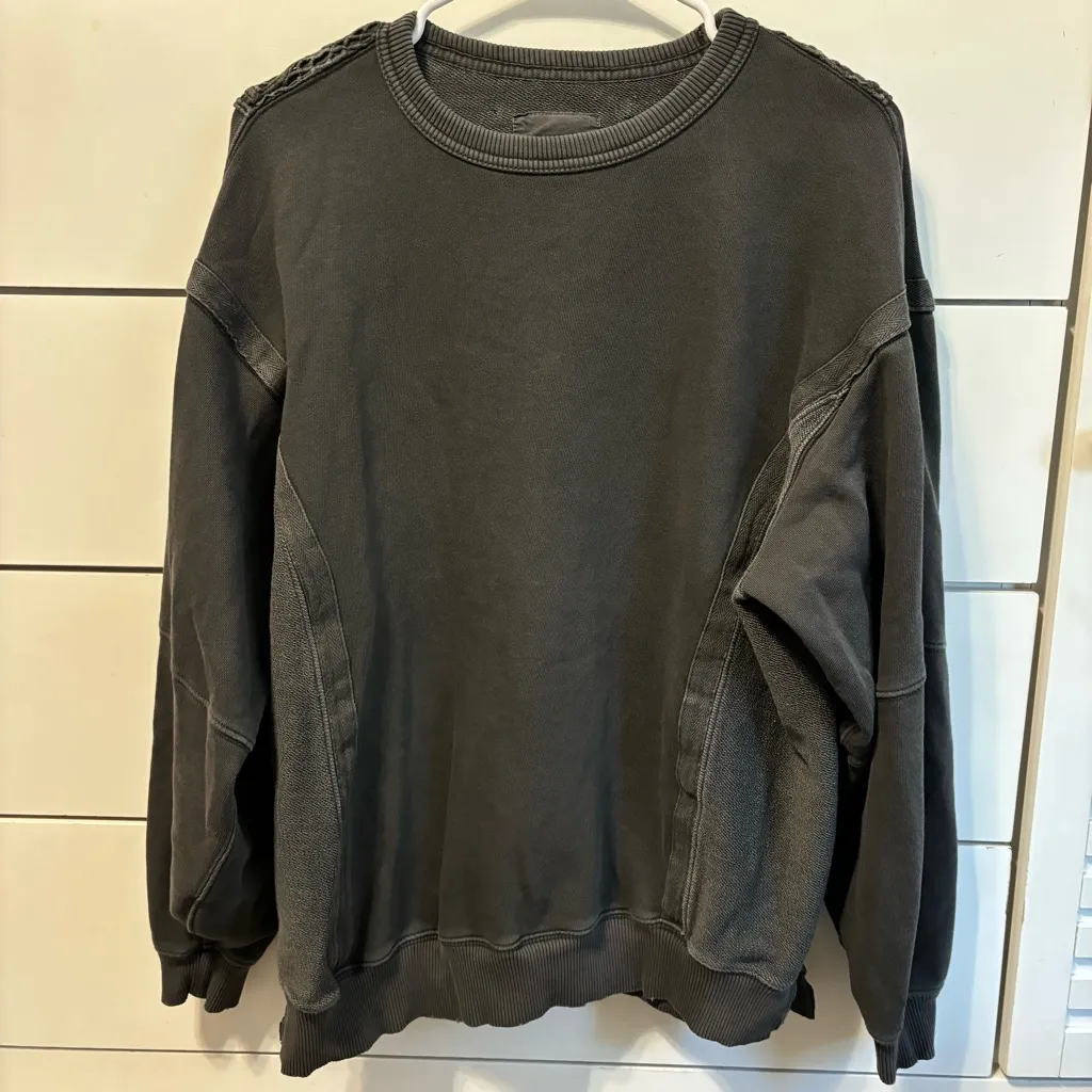 Aerie Keep It Light Crochet Crew Sweatshirt - Image 3