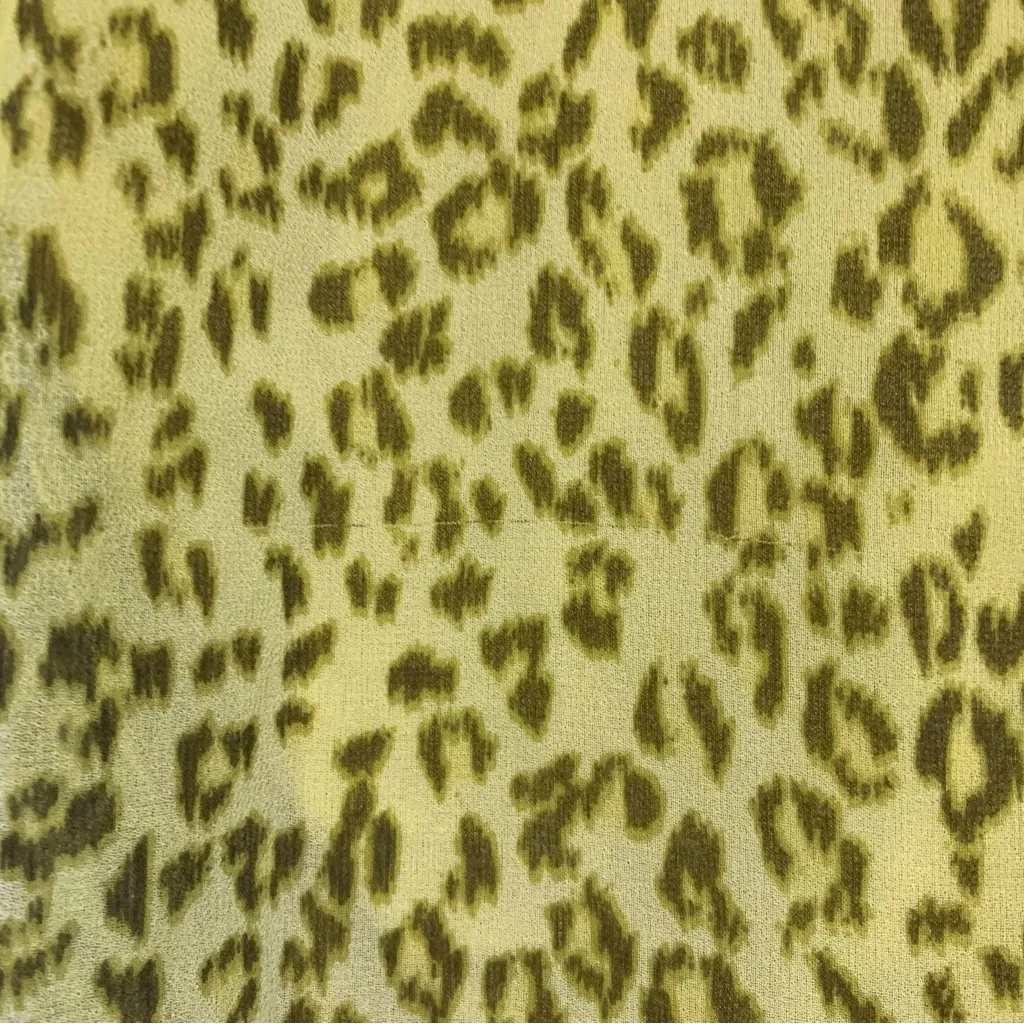 Thalia Sodi  Yellow Leopard Print Blouse - Size Small - Image 5