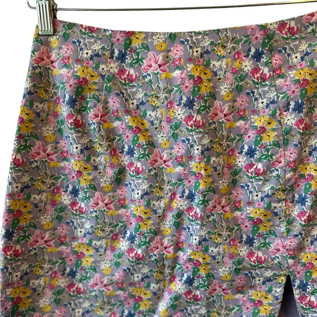 Revolve Seven Wonders Floral Lavender Mini Skirt Purple Size 4 - Image 4