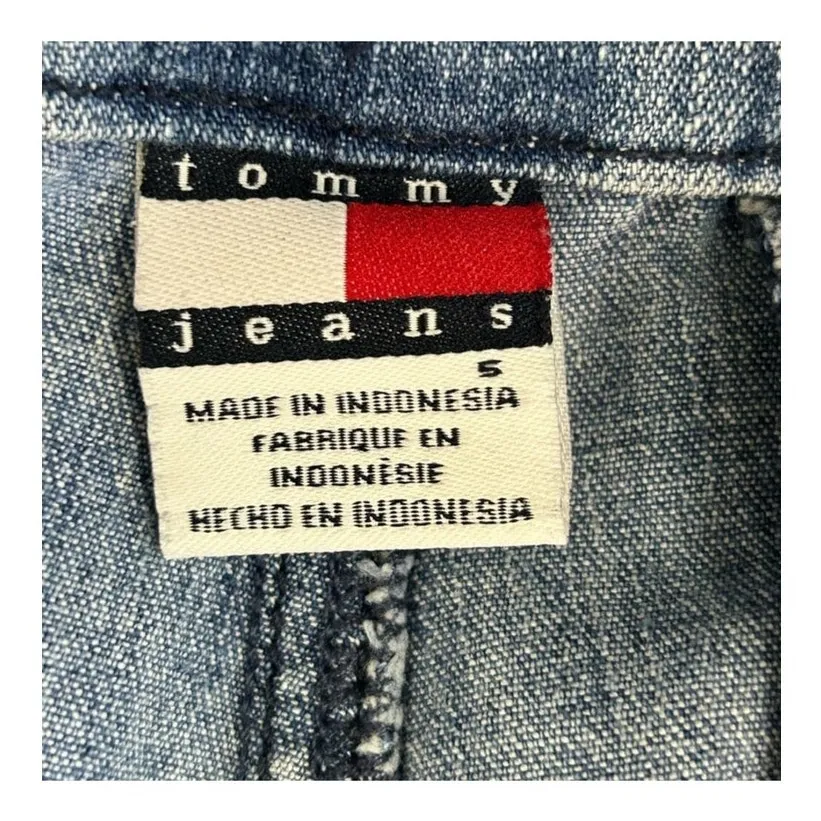 Tommy Hilfiger Y2K Flagship Bermuda Denim Shorts Size 5 Juniors Vintage Mid-Rise - Image 8