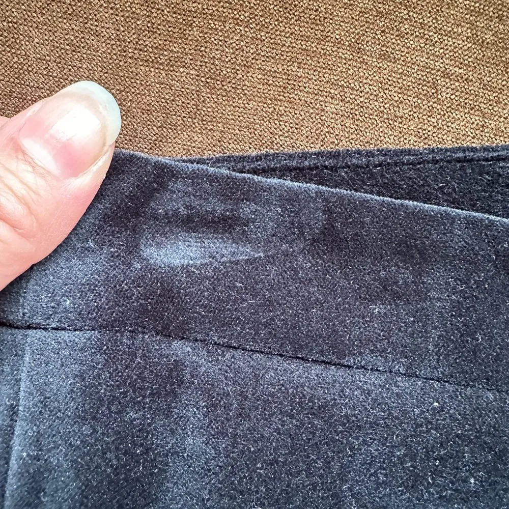 346 Brook Brothers Natalie Fit. Black Velvet Straight Leg Pants. Low Rise Sz 4. - Image 10