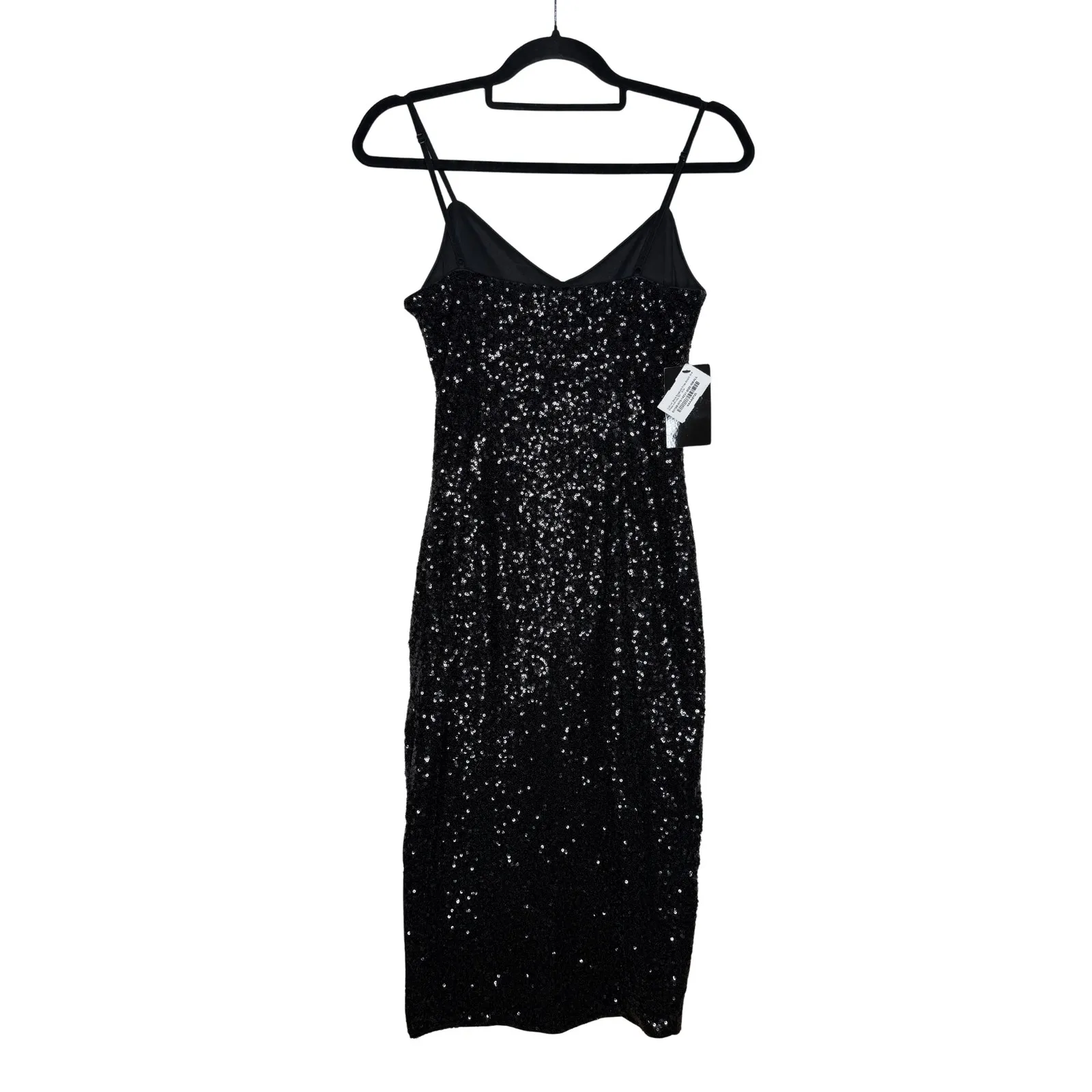 Nuage Latrice Sequin Spaghetti Strap Midi Dress Black Size Small Party Holiday - Image 14