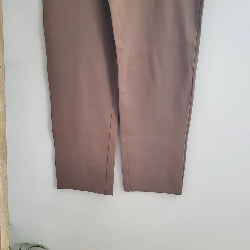 Intro Love The Fit Stretch Tan Career Straight Let Pants Size L Size L - Image 3