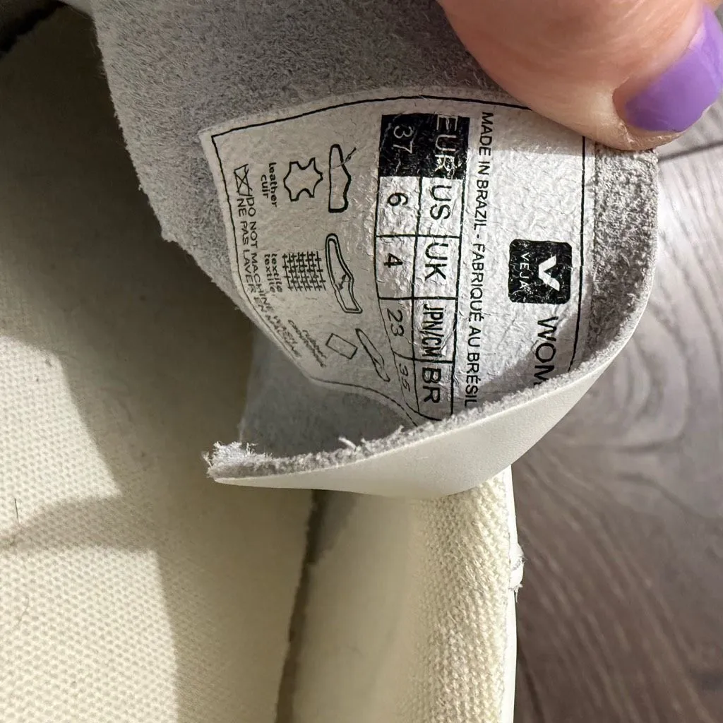 Veja Women’s 6 V10 Leather Sneakers Shoes - Image 5