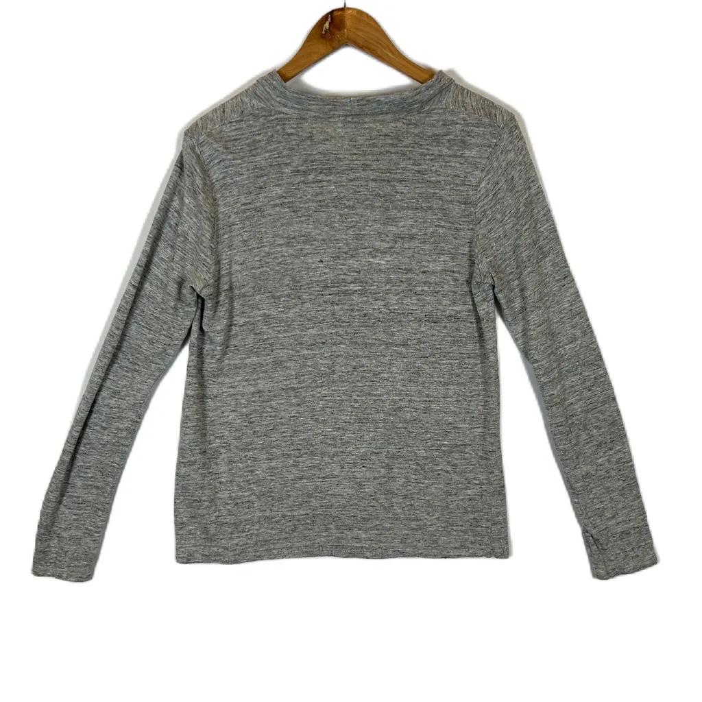 Sundance Women's Gray 100% Linen Long Sleeve Cowl Neck Top‎ Small - Image 2