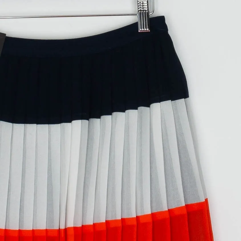 NWT Banana Republic Womens Pleated Skirt Size 4 Colorblock Party Office Work - Image 6