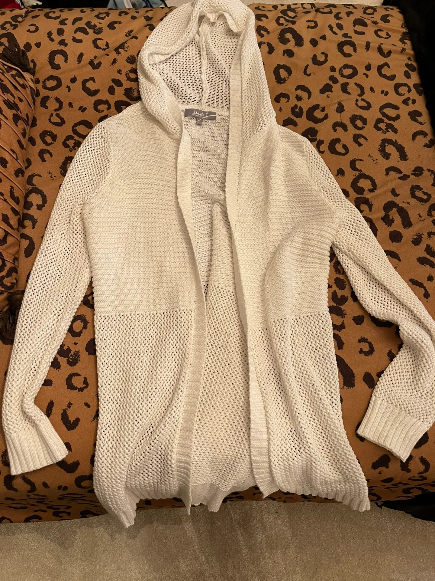 Boutique Long Cardigan White - Image 4