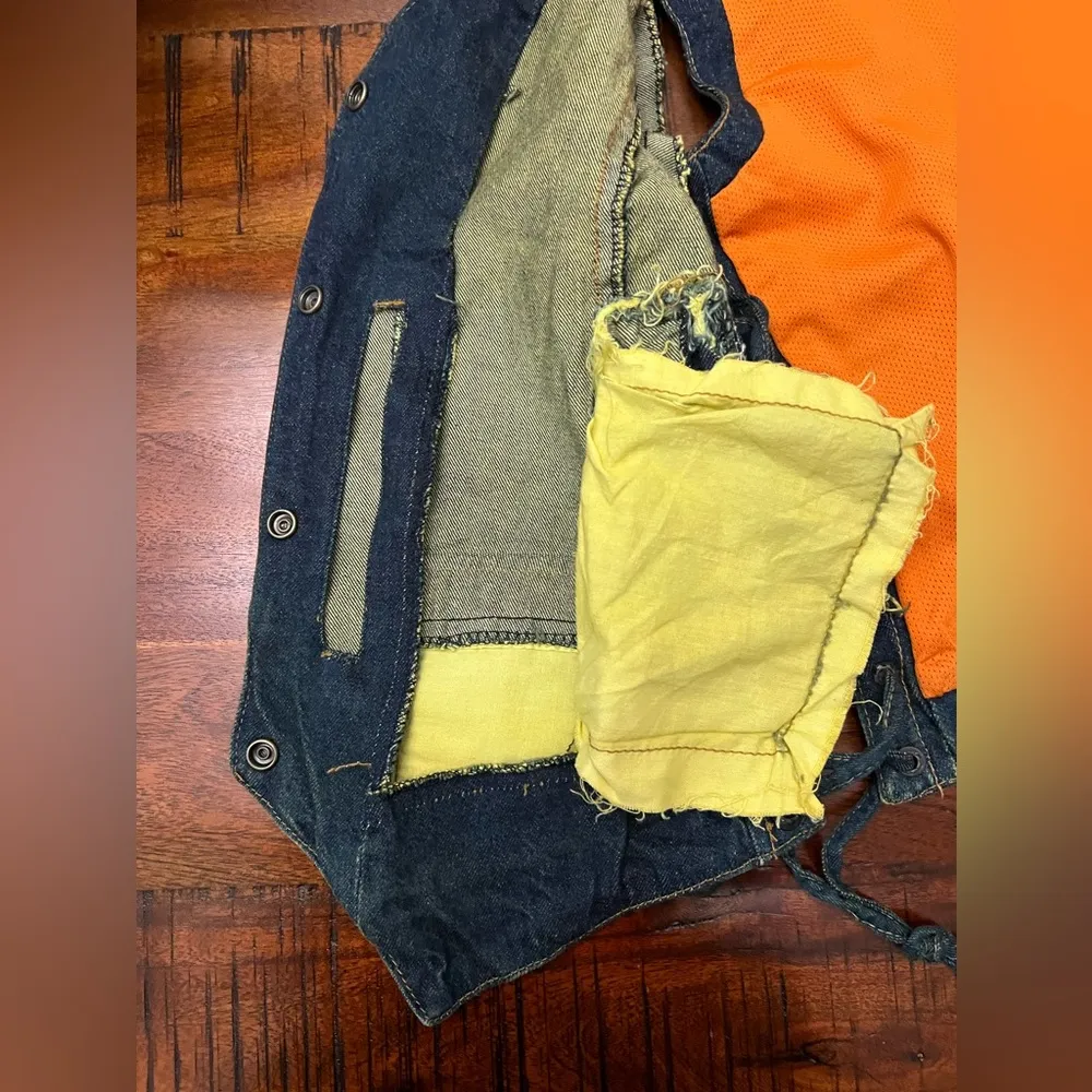 Milwaukee Leather XS Denim Women's Vest Blue - Image 3