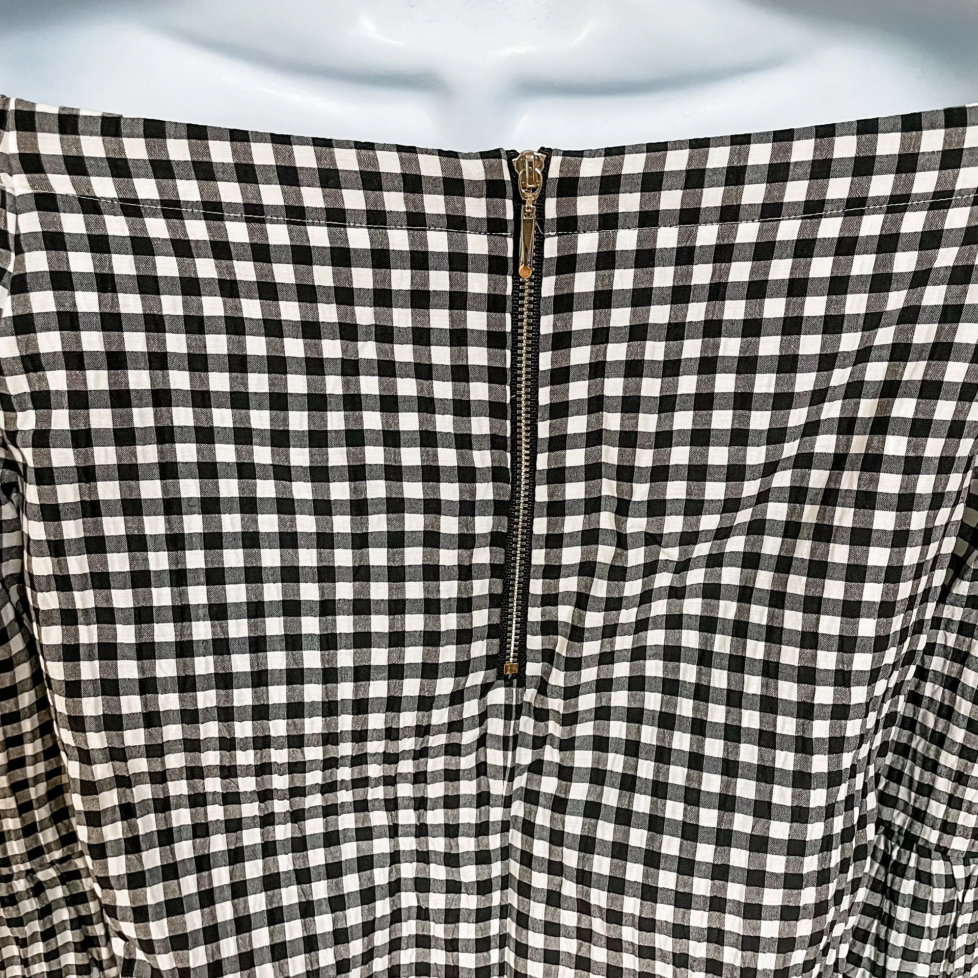 White House Black Market Off Shoulder Gingham Top - Image 8