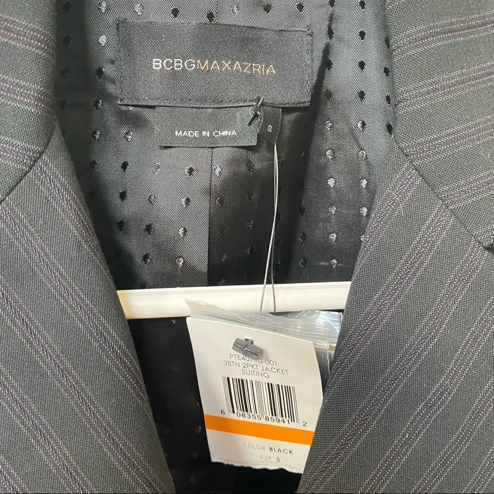 BCBG Max Azria Black pinstripe Blazer Sz S NWT - Image 4