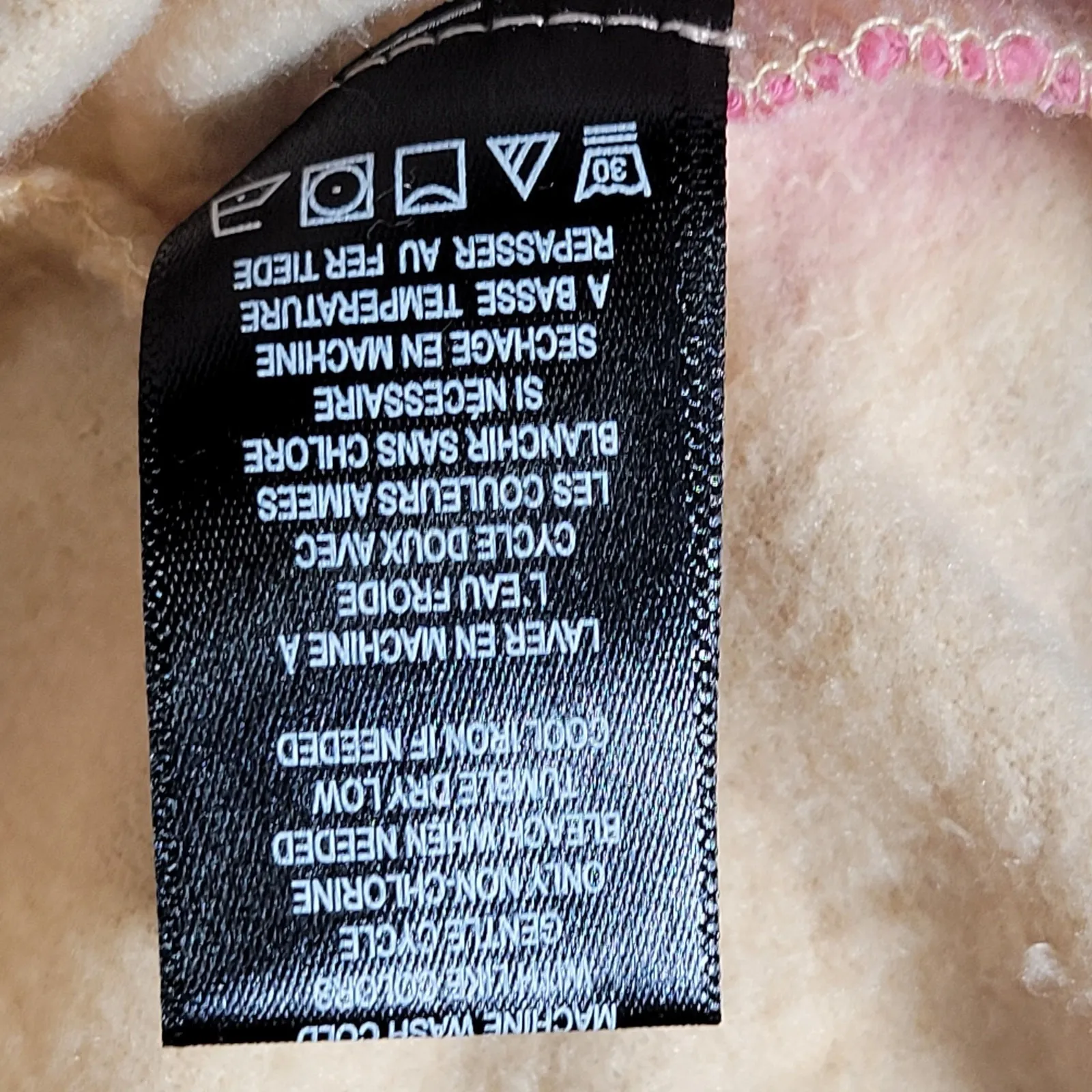 AFRM Tie Dye Cropped Hoodie Sweatshirt Cream Pink Gray Green‎ Size S Tan - Image 10