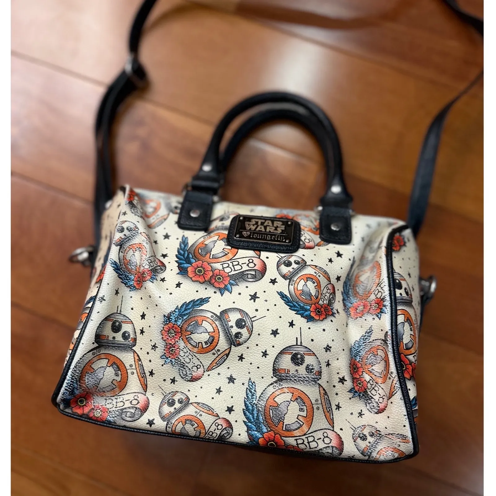 Loungefly Star Wars BB 8 Tattoo Print Crossbody Satchel Bag - Image 11