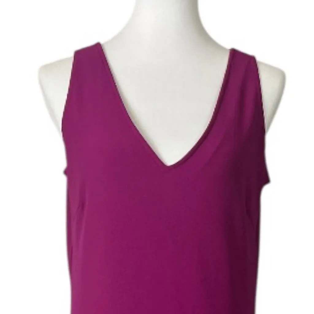 Boston Proper Maxi Dress Beyond Travel V-neck Magenta Pink Women’s Size Medium - Image 7