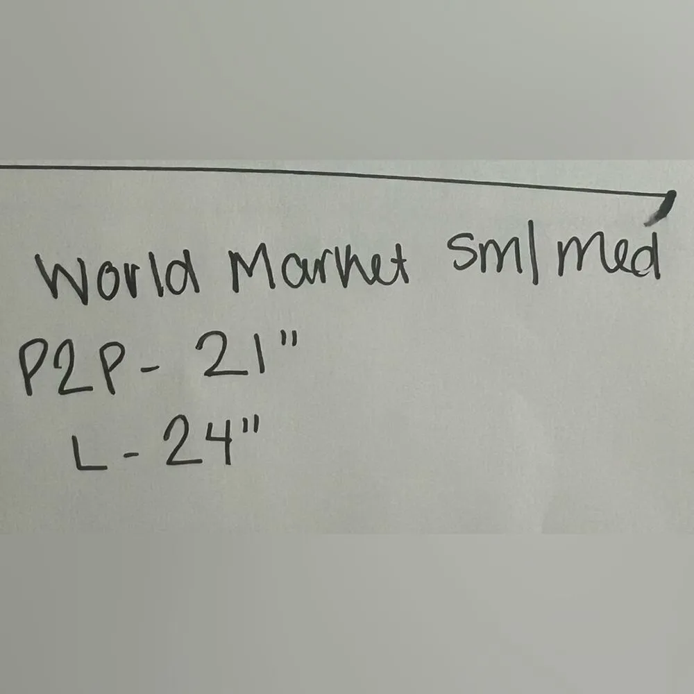 World Market Top Women S/M Blouse White Black Peasant Ruffle Feminine Cotton Top Size M - Image 8