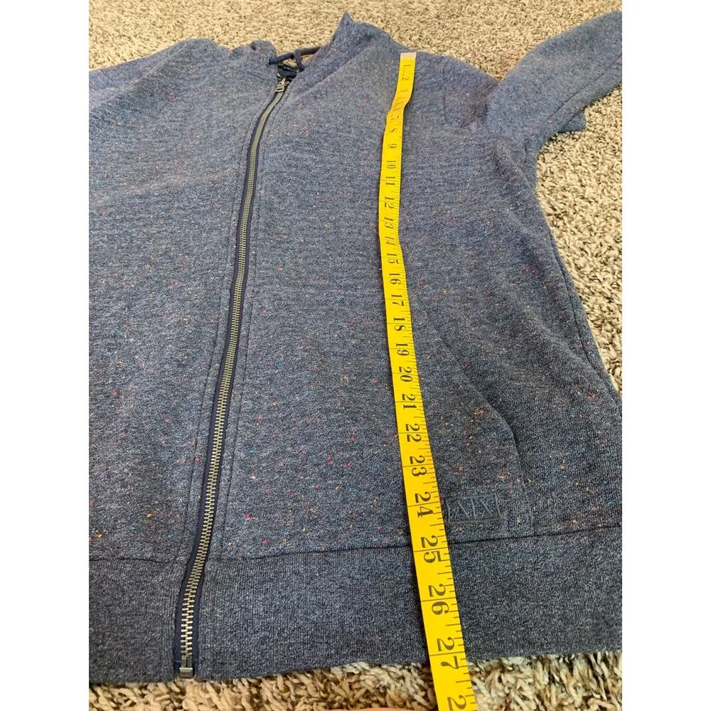 AX Armani Exchange Blue Full Zip Jacket Womens Sz XL Hooded Confetti Style - Image 13