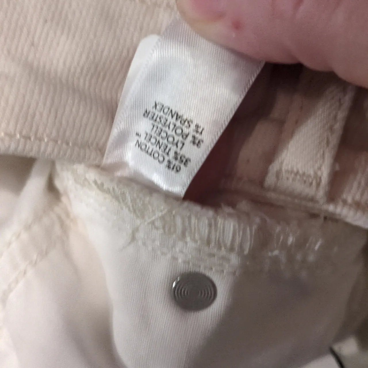 J. Jill Off White High Rise Full Leg Crop Jeans Size 2P - Image 6