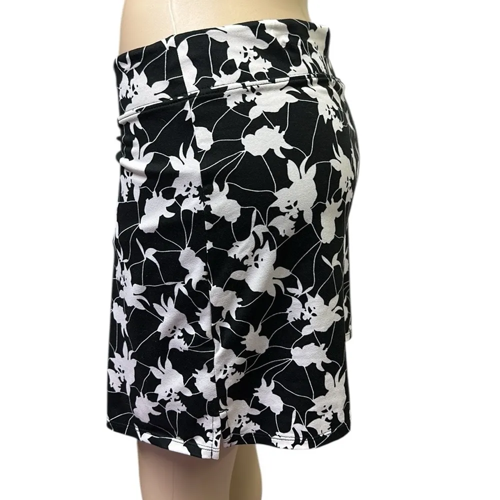 Colorado Clothing Tranquility Black White Shorts Skirt Shadow Flowers Skort M Size M - Image 5