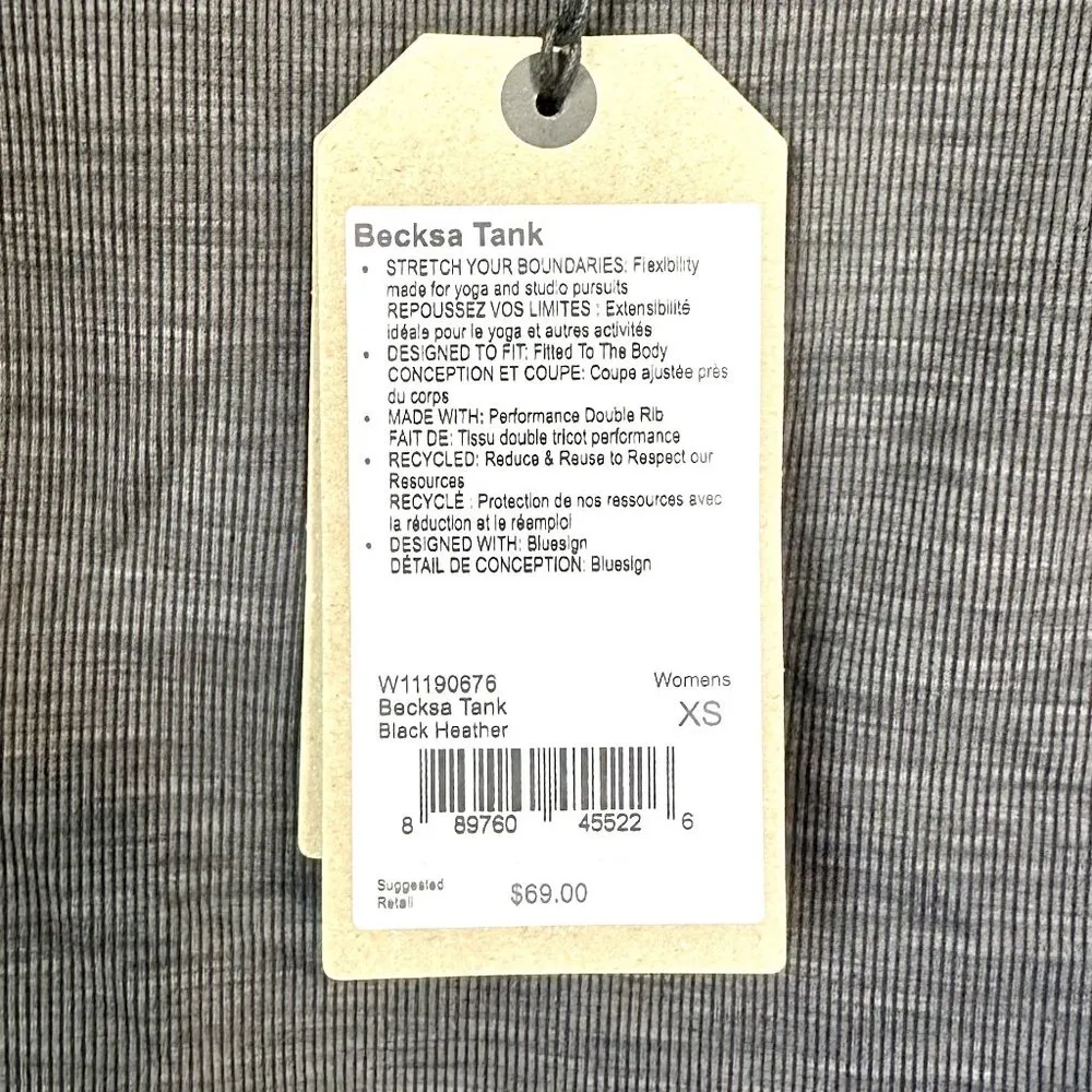 NWT Prana Becksa Tank in Black Heather - Size Extra Small - Image 3