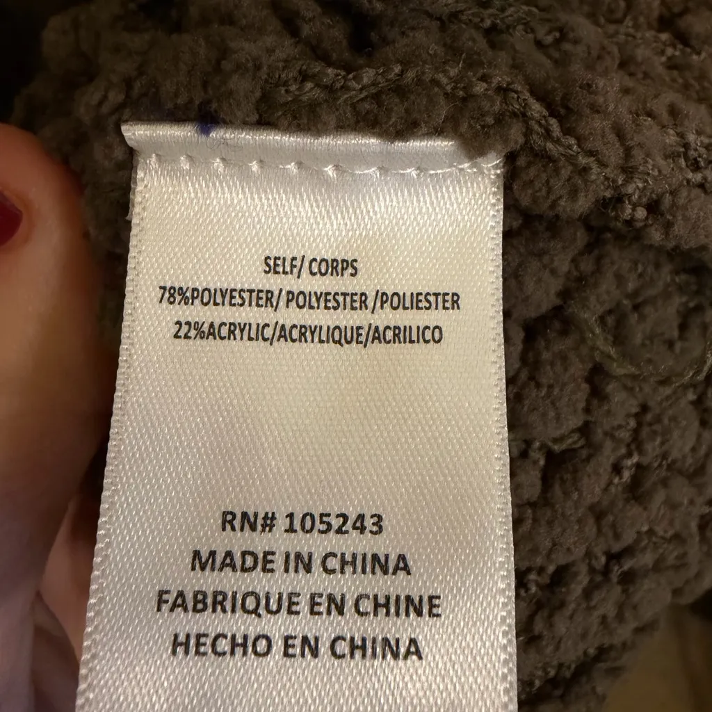 Bobeau Textured Brown Crew Neck Sweater nwt - Image 3