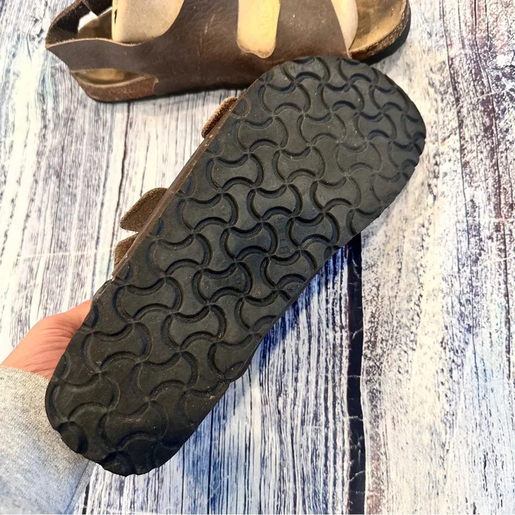 Birkenstock Betula Milano Brown Leather Sandals Size 10 - Image 5