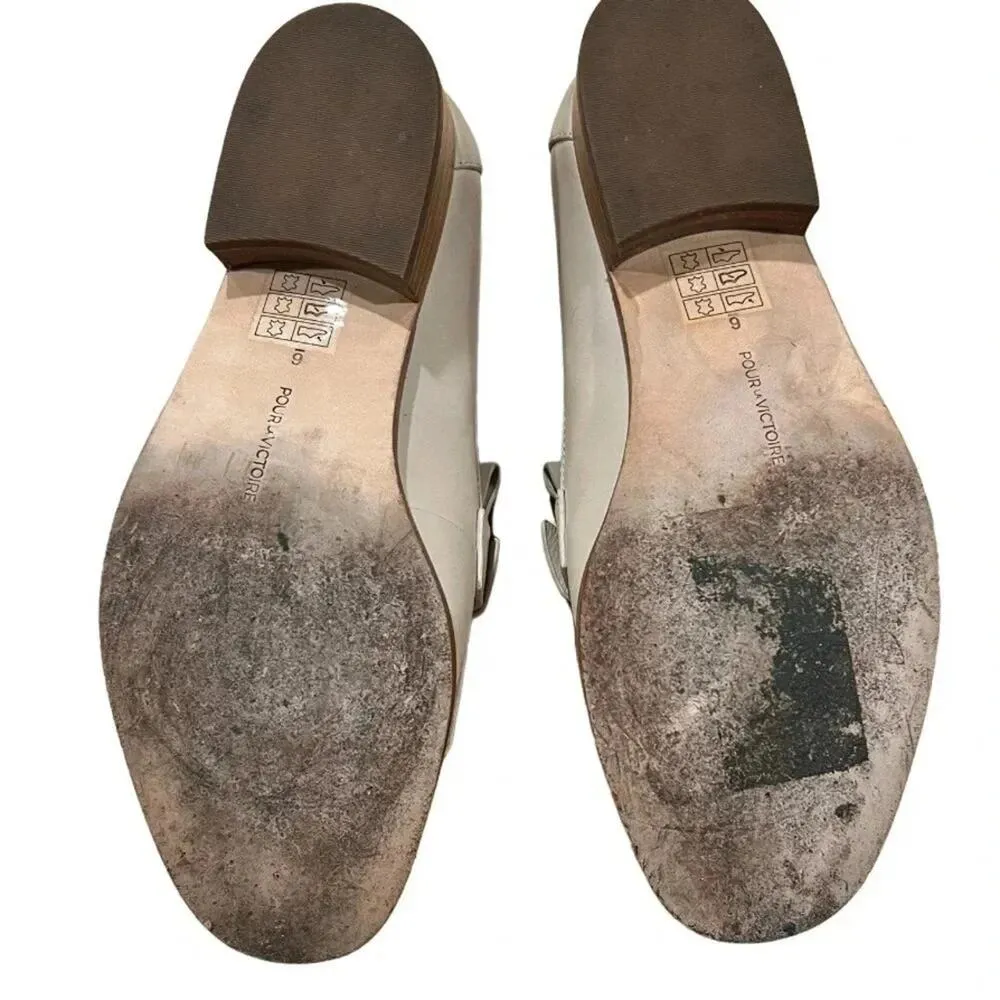 Pour La Victoire Tegan Loafer In Parchment Leather Sz 6 - Image 10