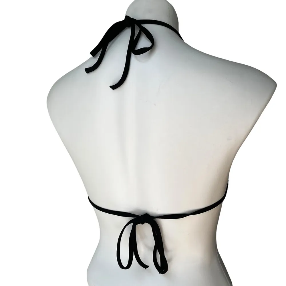 l*space Black Twist Front String Tie Bikini Top, Sz M - Image 6