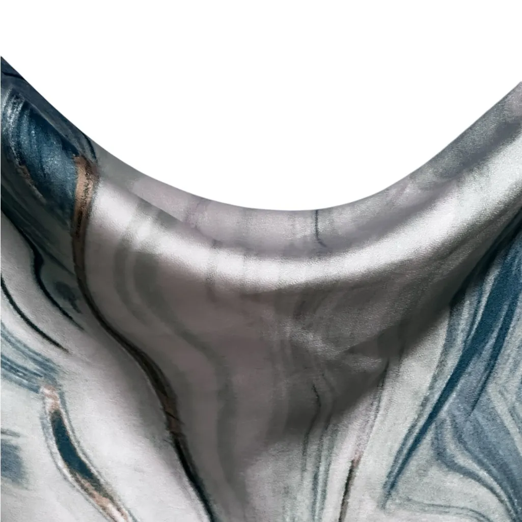 Marble Print Bias Cut Ultra Mini Slip Dress Medium y2K Slip Dress - Image 6