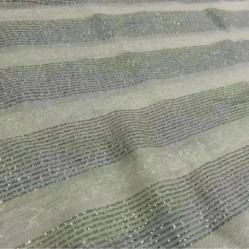 Vintage Dia Women’s Maxi Swim Cover Sheer White Silver Stripe Size M Size M - Image 7