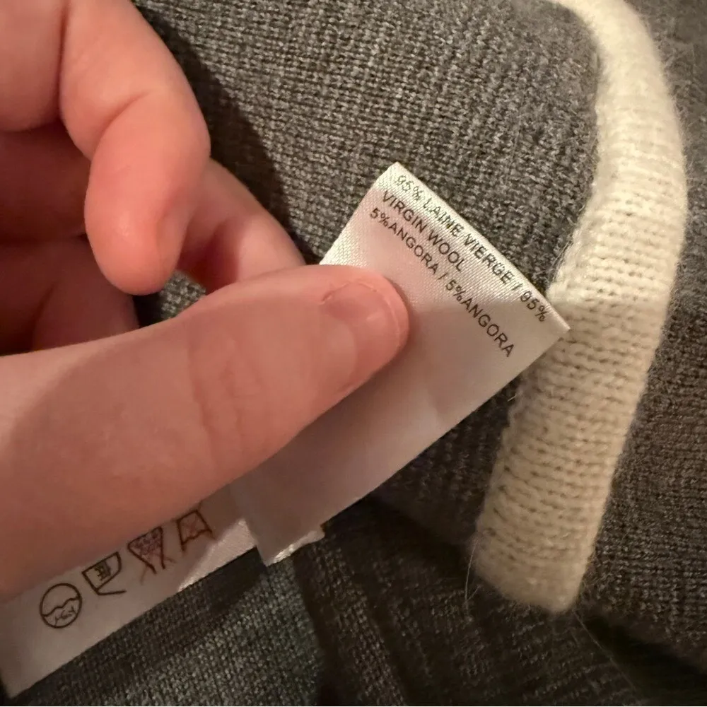 Chloé Oversized Taped Seam Wool Gray Blanket Coat Cardigan Sz S Made in Italy - Image 7