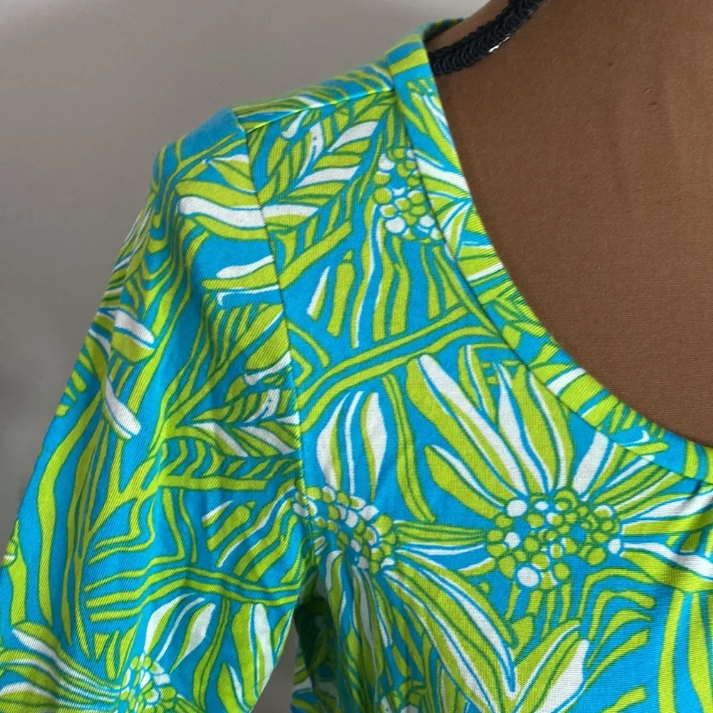 Lilly Pulitzer Susan silk blend printed dress seaweed green Daisy darling size L - Image 8
