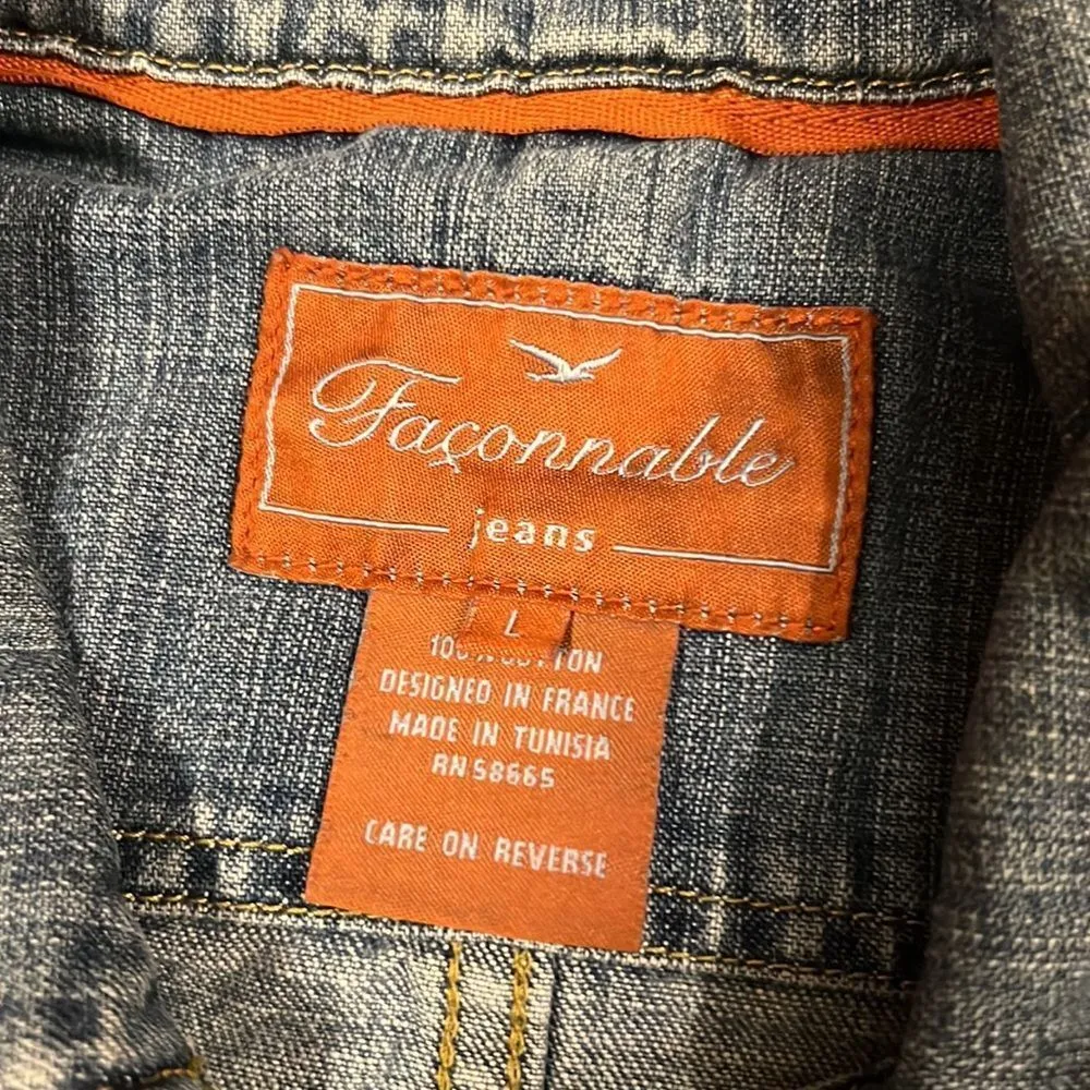 Faconnable large jean jacket - Image 7