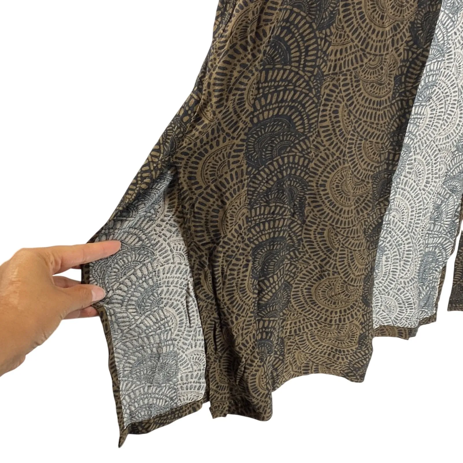 Philosophy Republic Clothing Brown Medallion Longline Open Cardigan size S - Image 6