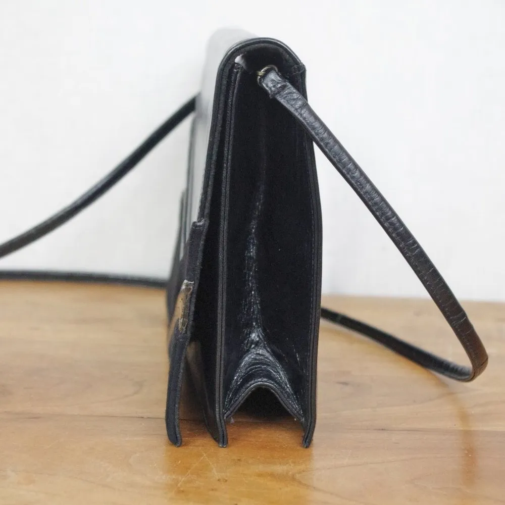 Vintage Frenchy Of California Black Leather Purse - Image 9