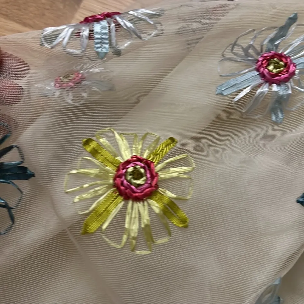 NWT red valentino tulle off white floral embroidered dress Size 2 - Image 8