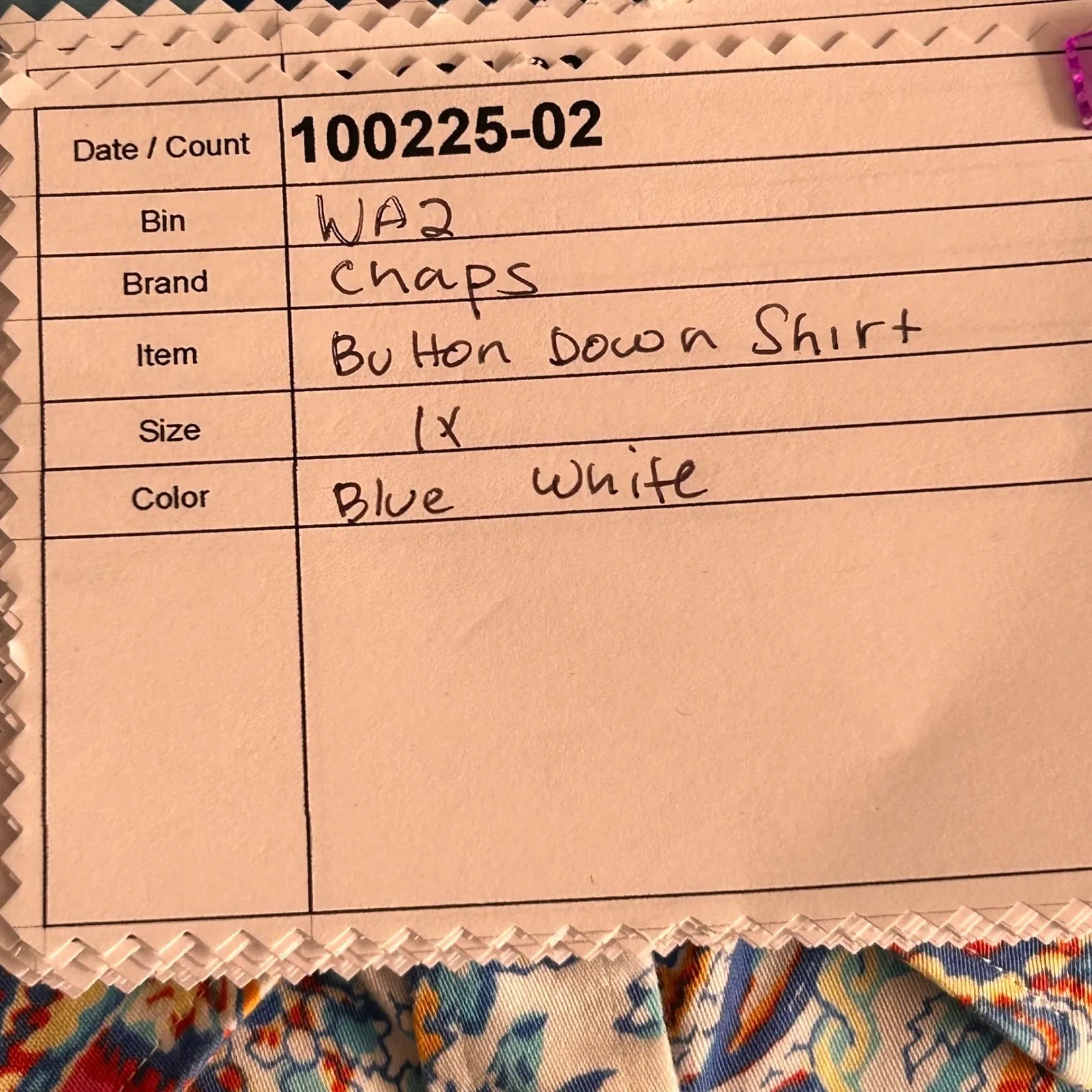 Chaps Paisley Button Up Shirt Blue 1X - Image 10