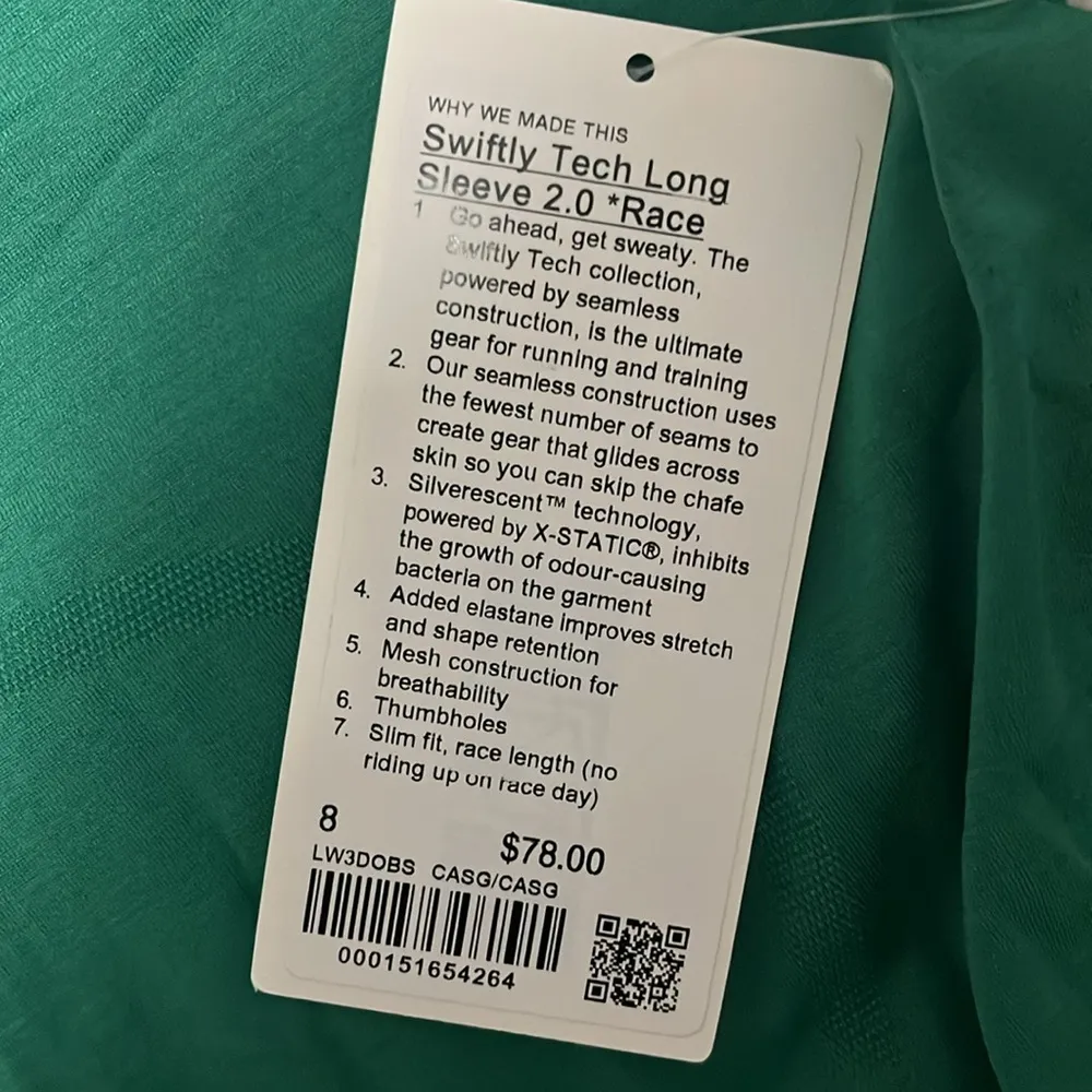 RARE NWT Lululemon Kelly green swiftly race - Image 2