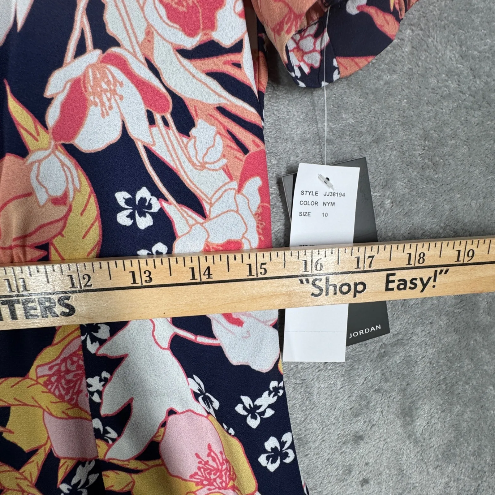 Julia Jordan Dress Floral Midi Career Casual‎ Party Sundress Blue Pink Size 10 - Image 16