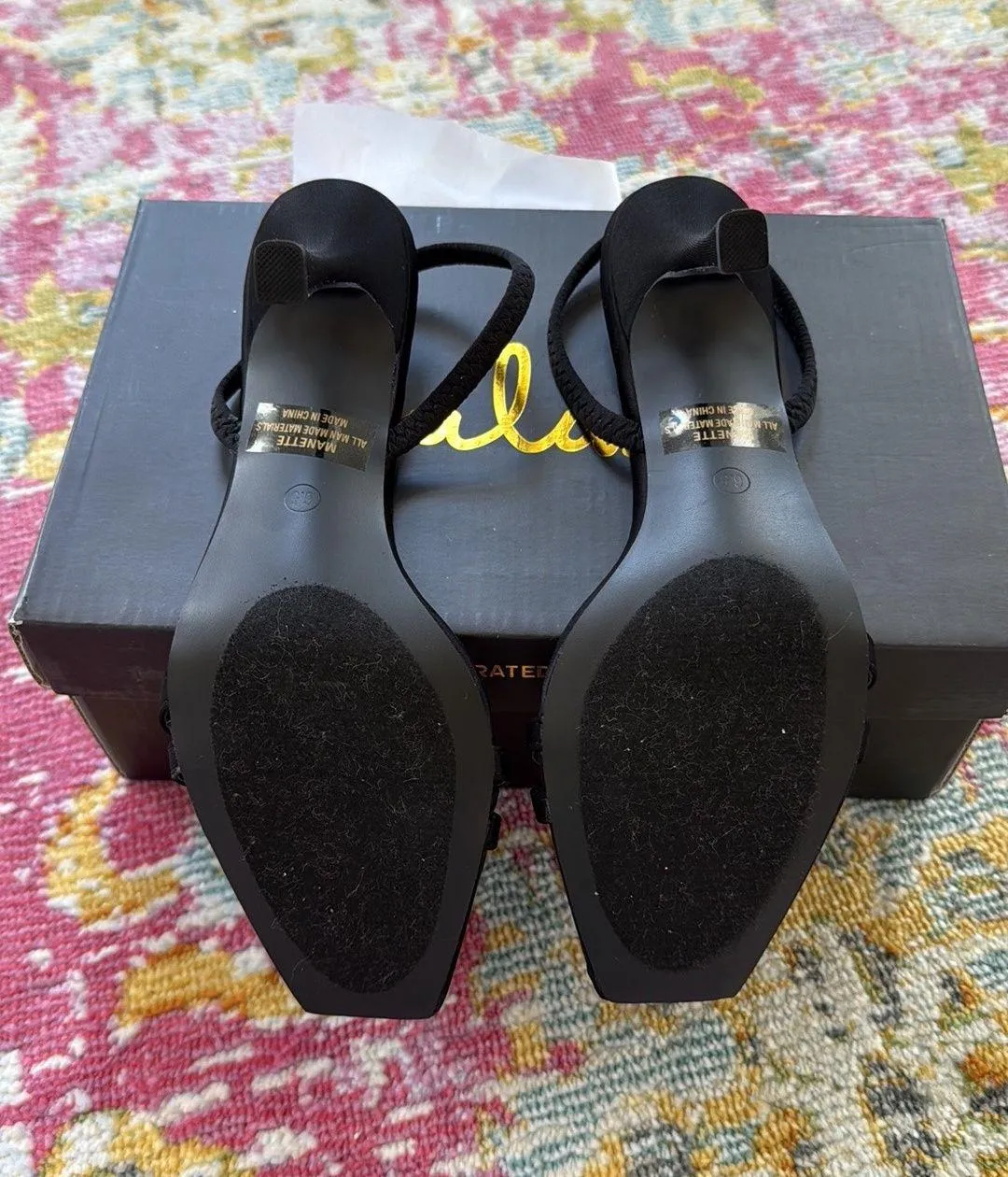 Black Strappy Heels - Image 2