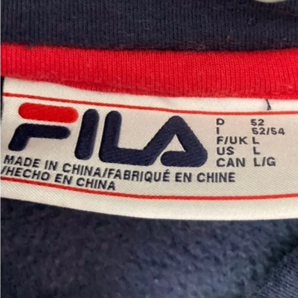 Fila Color Block Hoodie with Spellout Logo Large - Image 3