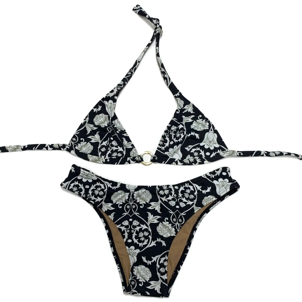 Cia Maritima Floral Cheeky Bikini Black - Image 2