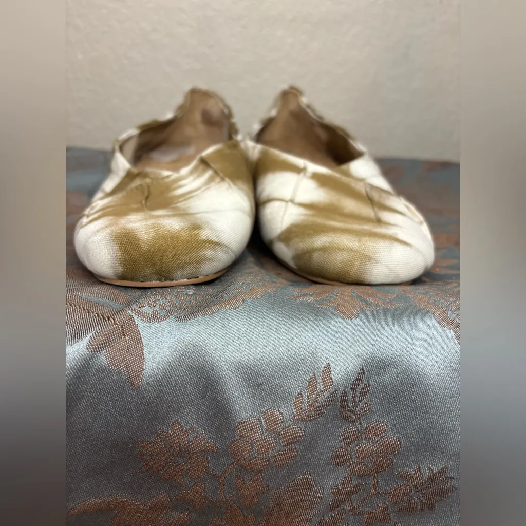 Korks Palmer Ballet Flat Khaki Tie Dye Size 11 - Image 7