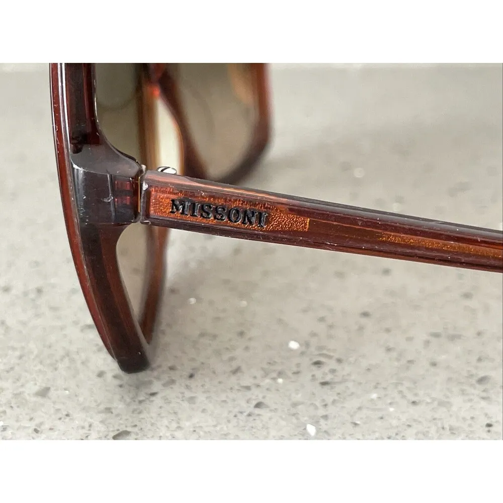 Missoni Sunglasses Frames Only Brown Red Full rim Italy  MI697-03 58 14 135 - Image 4