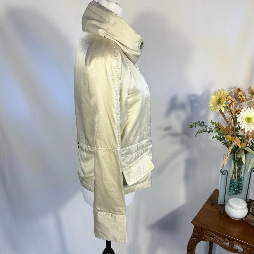 Theory Pearlized Utility Jacket with Hidden Hood & Adjustable Waist Cinch~S🧡 - Image 6