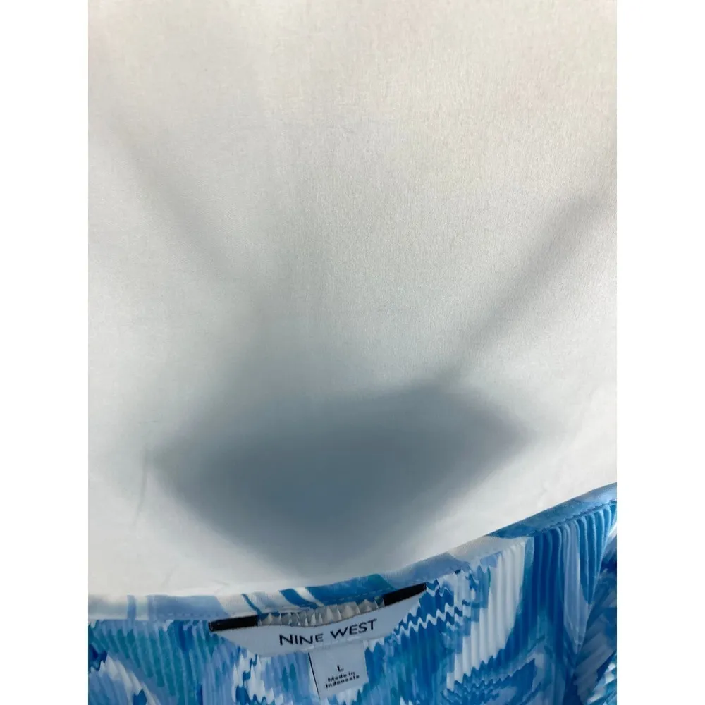 NWT Nine West Patterned Pleated Cami Large - Image 6