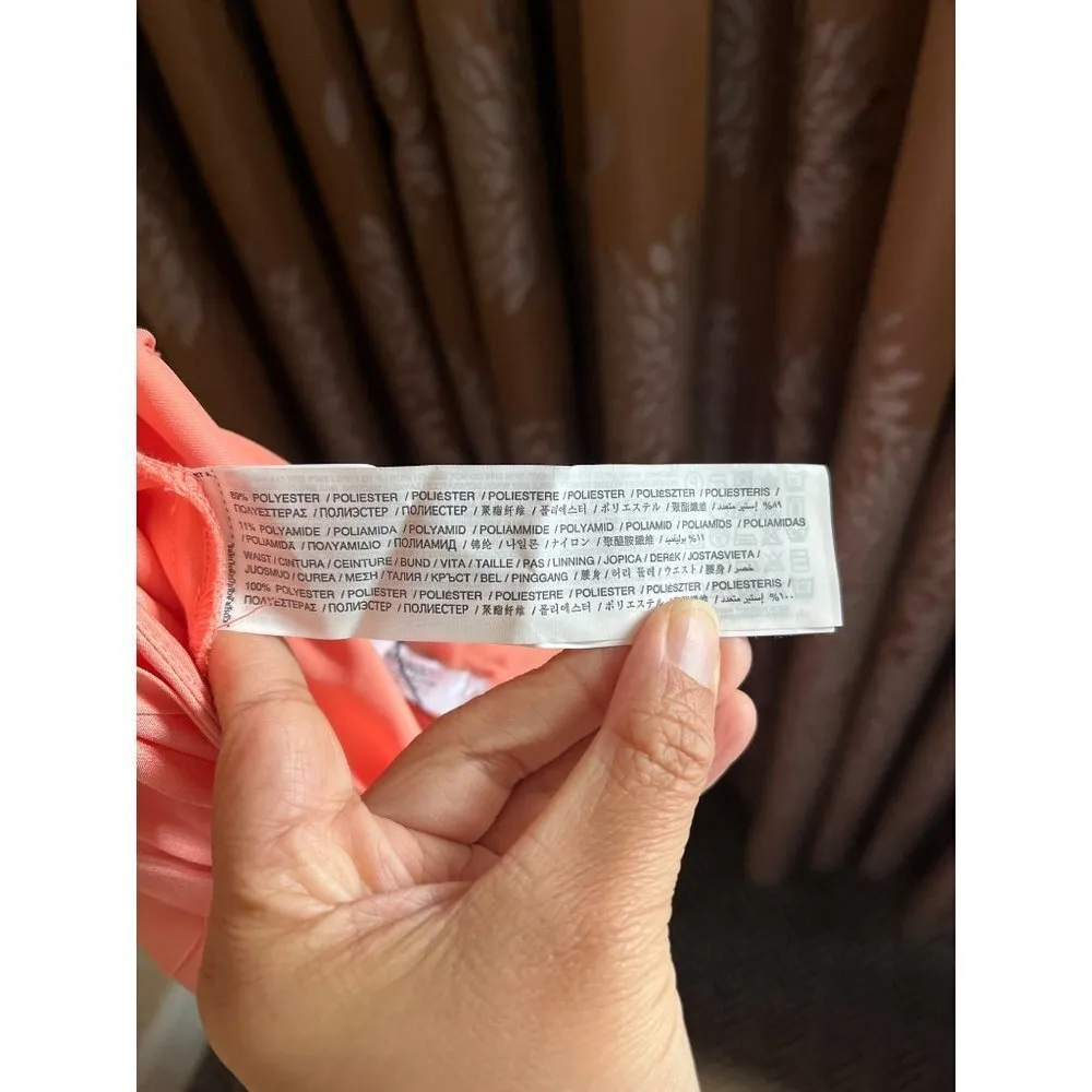 Mango wide leg palazzo pants 6 orange Sorbet office preppy casual dressy new - Image 5