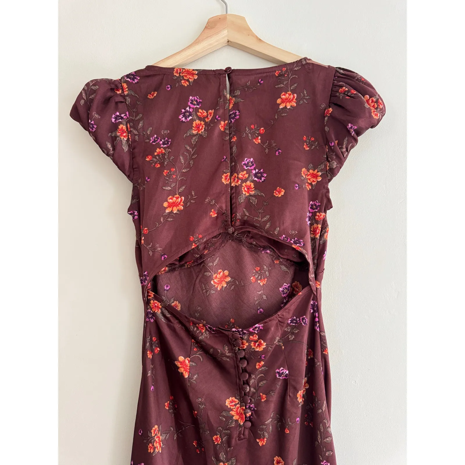FREE PEOPLE Butterfly Babe Maxi Dress in Brown Combo Size XS - Image 8