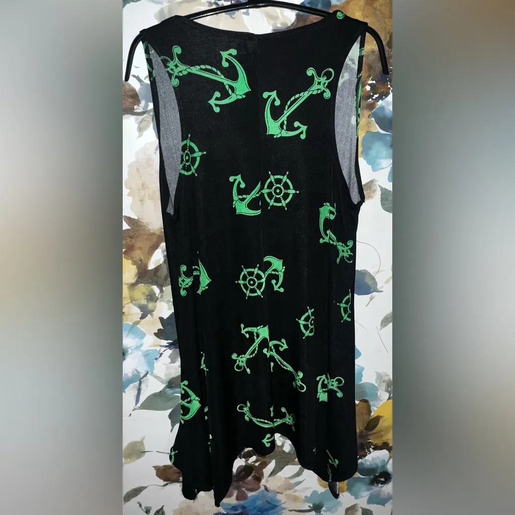 Y2K shark bite Tunic Tank Black Size M - Image 3