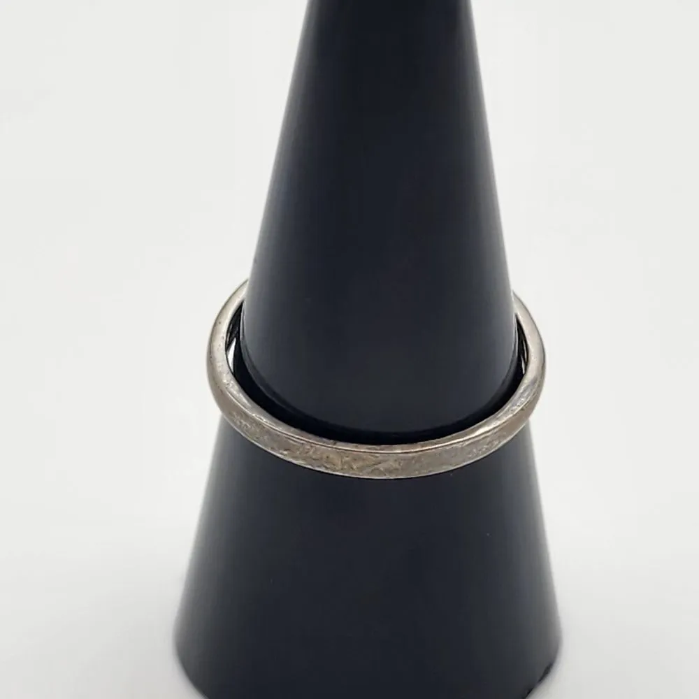 18 Karat Rolled White Gold Plated Heart Ring (7.75) Silver - Image 4